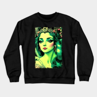 Berry Crown Princess Psychedelic Nouveau Art Crewneck Sweatshirt